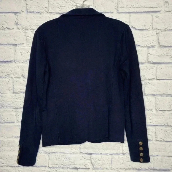 J. Crew Navy Blue Cotton Casual Blazer - Picture 4 of 6